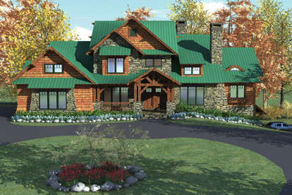 5 Bed, 6 Bath, 8376 Square Foot House Plan - #3323-00646