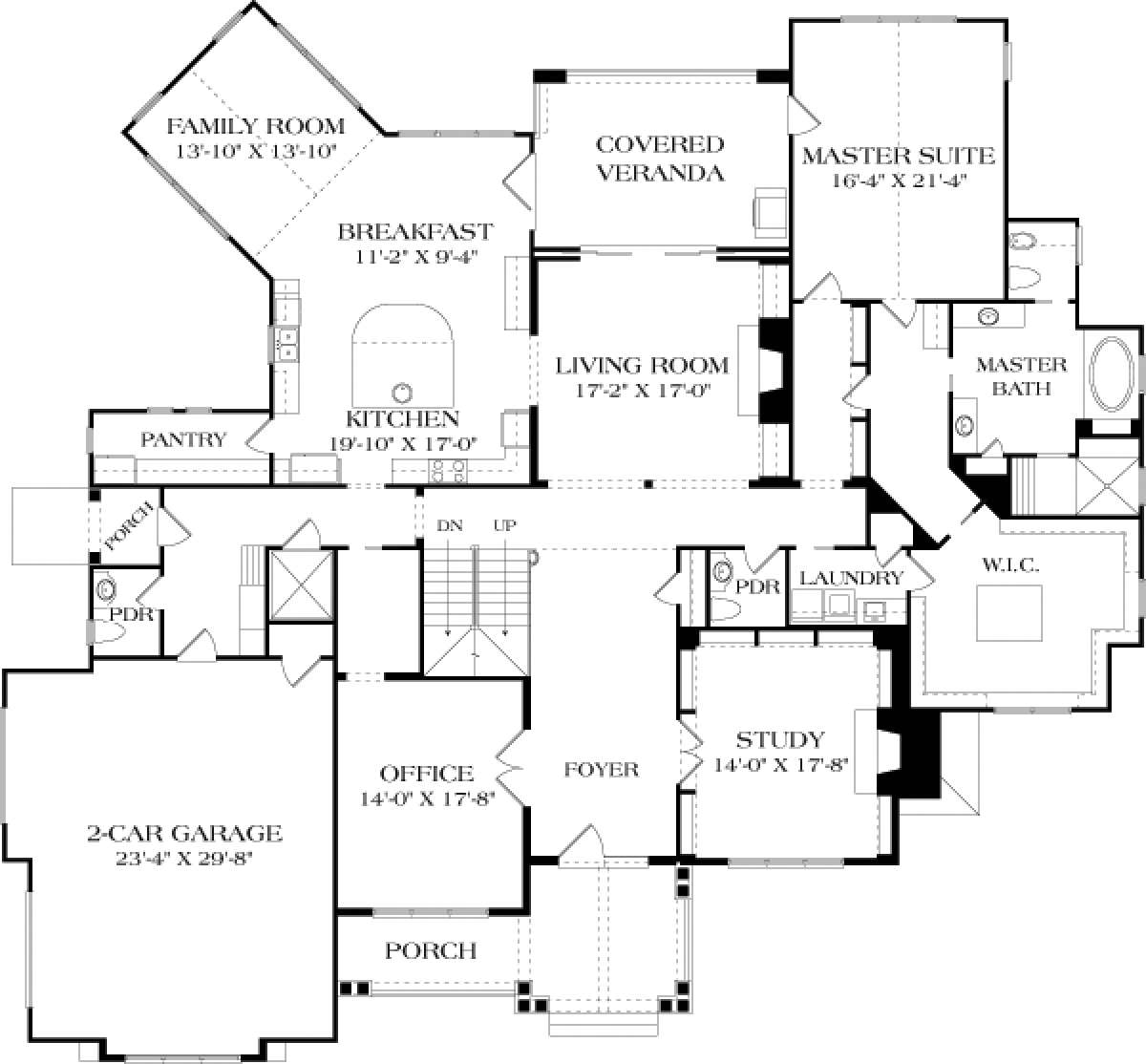 Main Floor Plan for House Plan #3323-00646