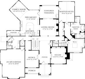 Main Floor Plan for House Plan #3323-00646