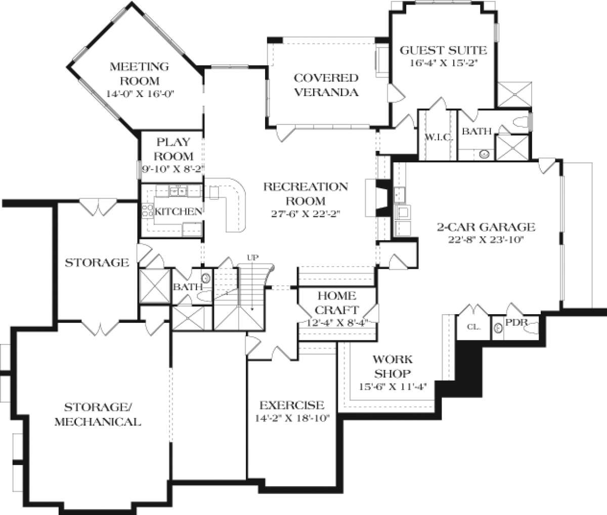 Basement Floor Plan for House Plan #3323-00646