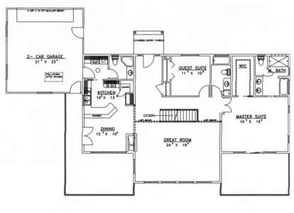 Main Floor for House Plan #039-00372