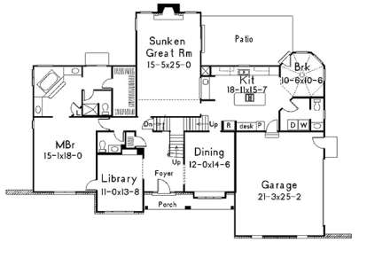 Main Floor Plan for House Plan #5633-00221