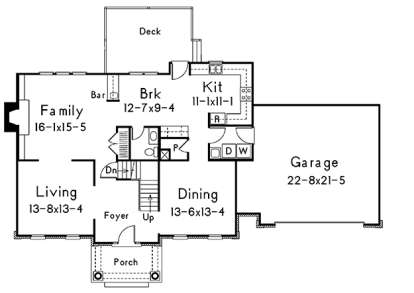 Main Floor Plan for House Plan #5633-00222