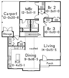 Main Floor Plan for House Plan #5633-00224