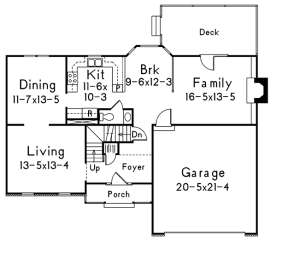 Main Floor Plan for House Plan #5633-00228