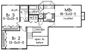 Upper Floor Plan for House Plan #5633-00228