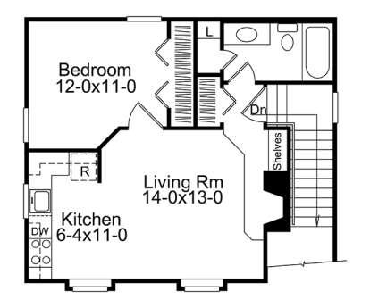 Upper Floor Plan for House Plan #5633-00230