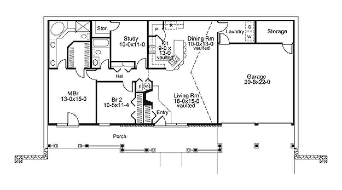 Main Floor Plan for House Plan #5633-00231