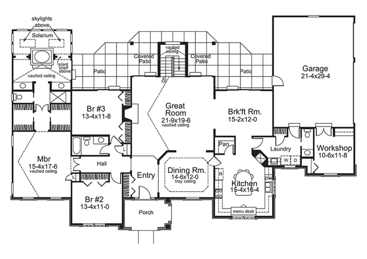Main Floor Plan for House Plan #5633-00234