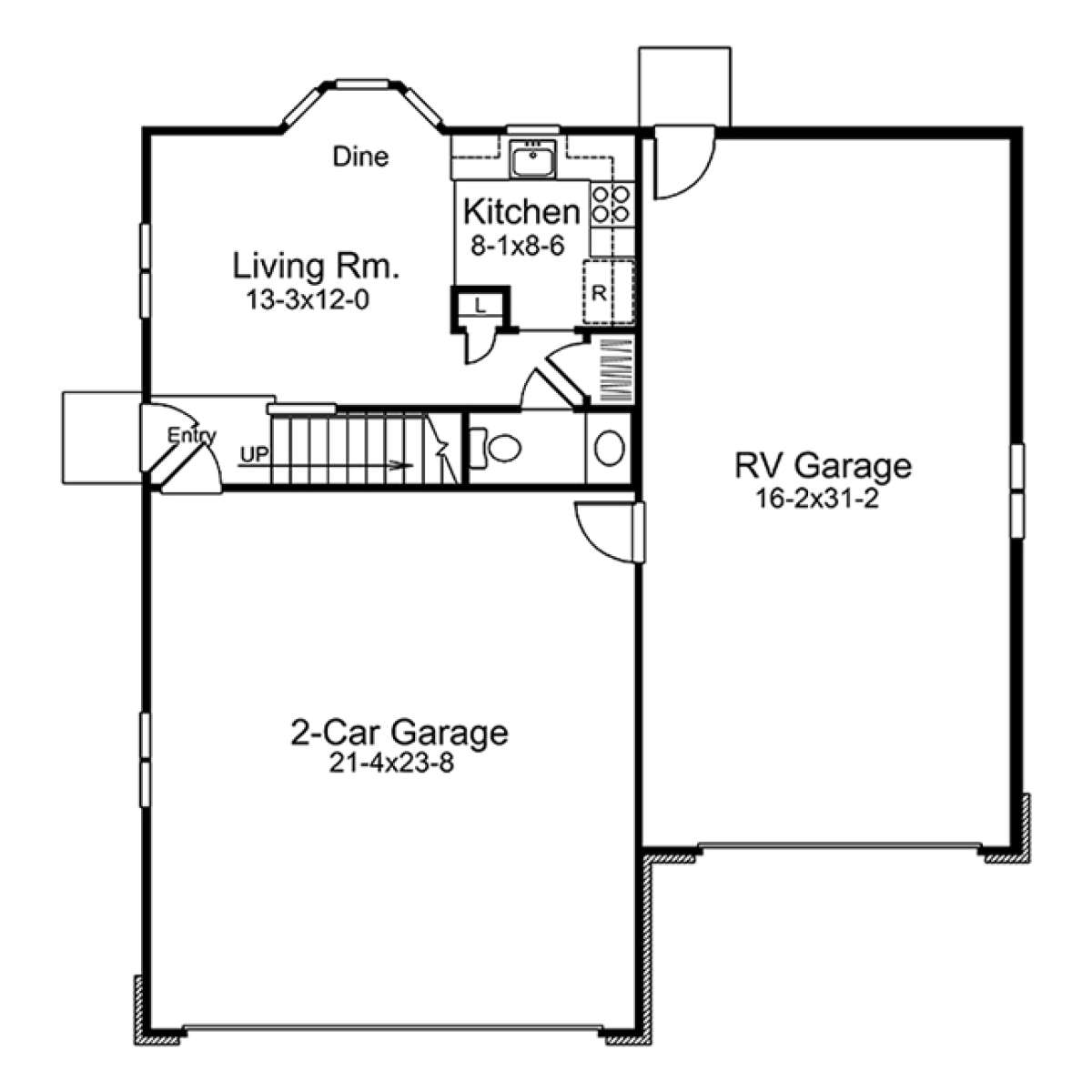 Main Floor Plan for House Plan #5633-00237