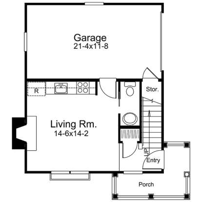 Main Floor Plan for House Plan #5633-00238