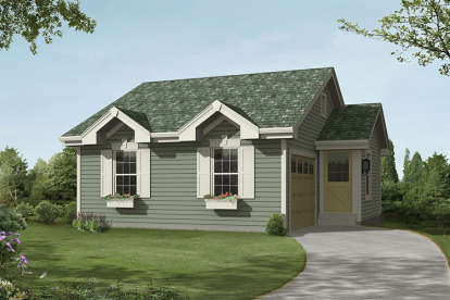 1 Bed, 1 Bath, 771 Square Foot House Plan - #5633-00240