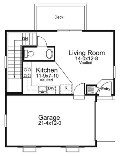 Main Floor Plan for House Plan #5633-00240