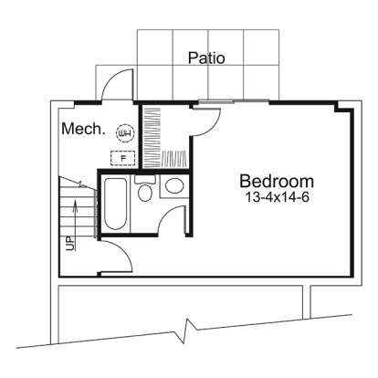Basement Floor Plan  for House Plan #5633-00240