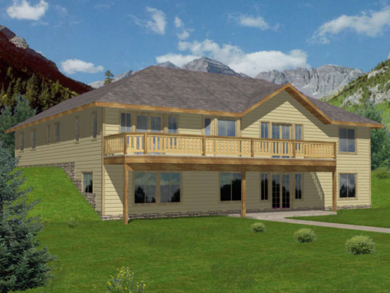 House Plan House Plan #1720 Rear Elevation