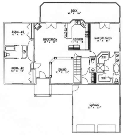 Main Floor for House Plan #039-00374