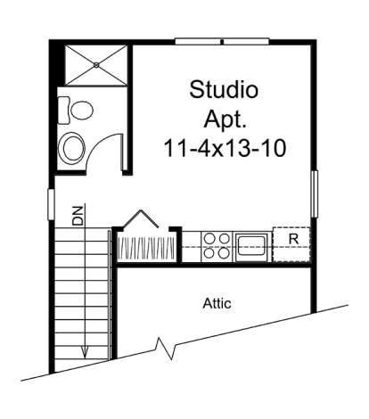 Upper Floor Plan for House Plan #5633-00242
