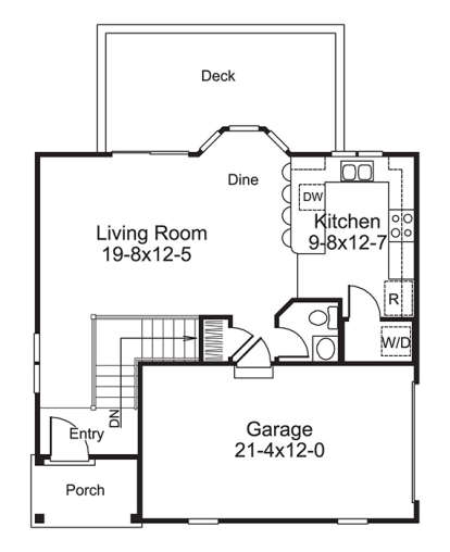 Main Floor Plan for House Plan #5633-00245
