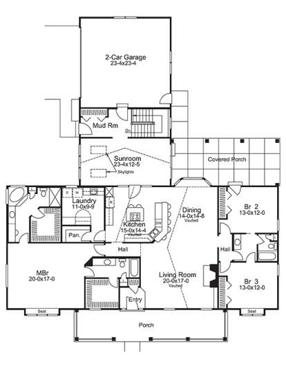 Main Floor Plan for House Plan #5633-00251