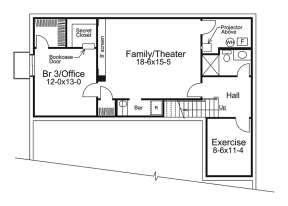 Basement Floor Plan for House Plan #5633-00252