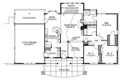 Main Floor Plan for House Plan #5633-00253