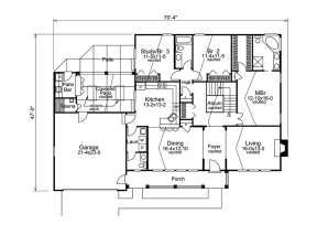 Main Floor Plan for House Plan #5633-00257