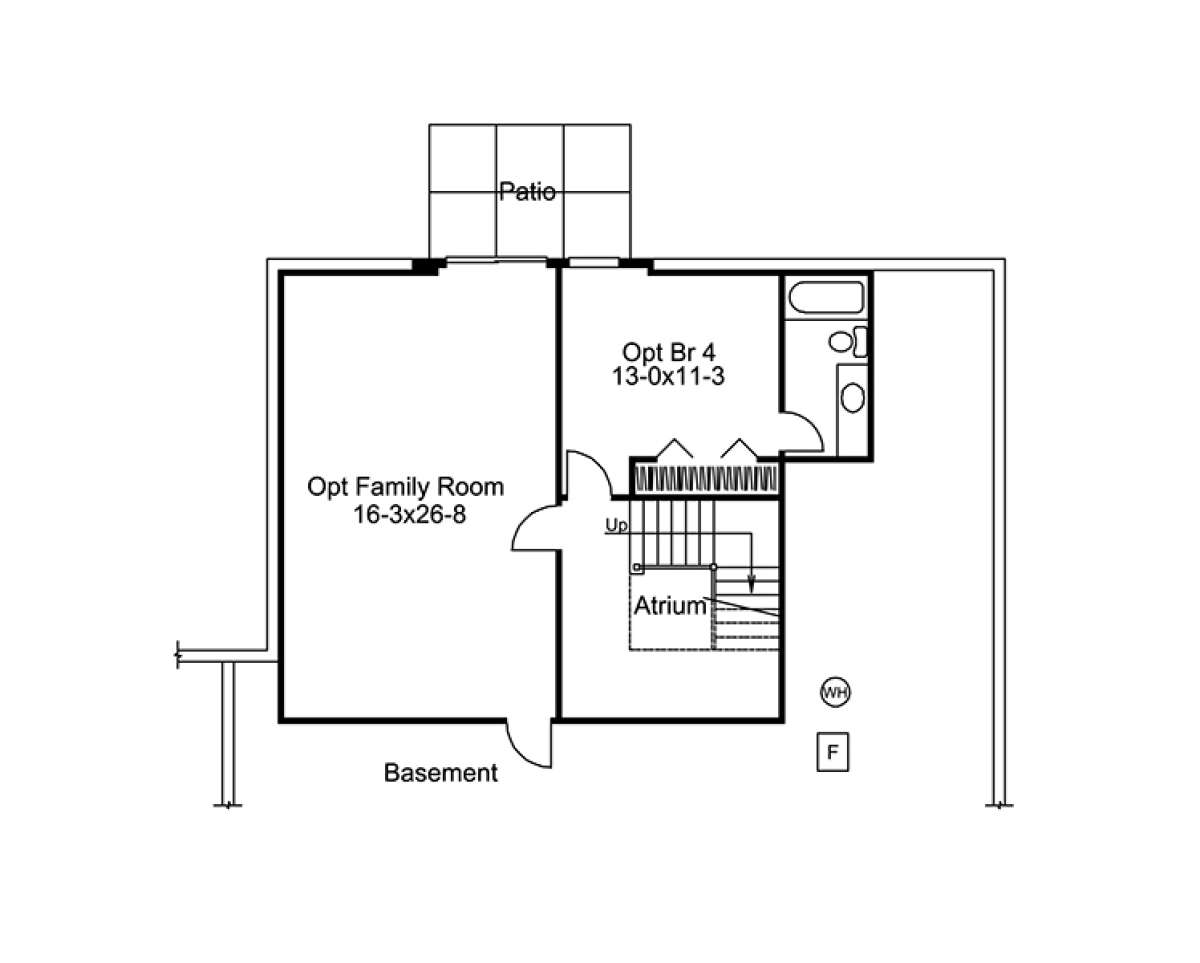 Basement Floor Plan  for House Plan #5633-00257