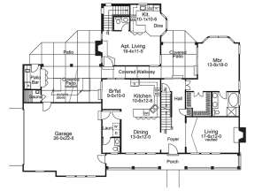 Main Floor Plan for House Plan #5633-00258
