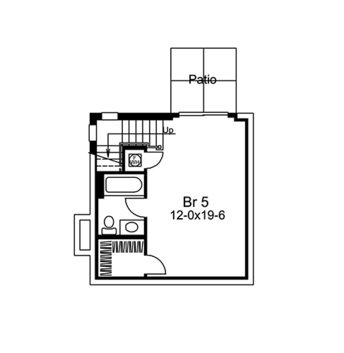 Basement Floor Plan for House Plan #5633-00258