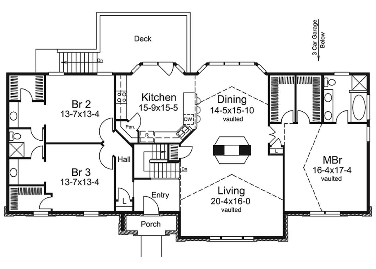 Main Floor Plan for House Plan #5633-00260