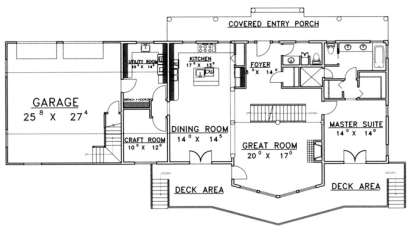 First Floor for House Plan #039-00376