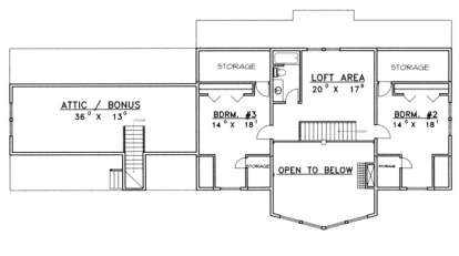 Second Floor for House Plan #039-00376