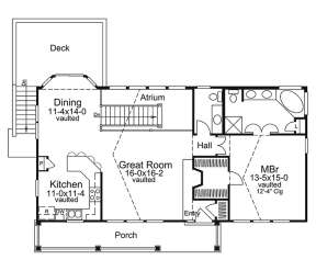 Main Floor Plan for House Plan #5633-00261