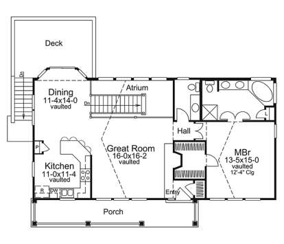 Main Floor Plan for House Plan #5633-00261