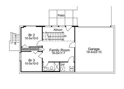 Basement Floor Plan  for House Plan #5633-00261
