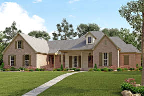 French Country House Plan #041-00128 Elevation Photo