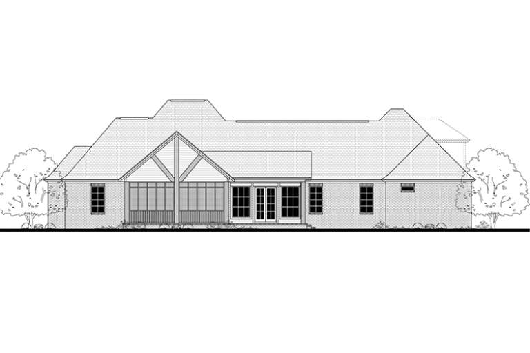 French Country House Plan #041-00128 Elevation Photo