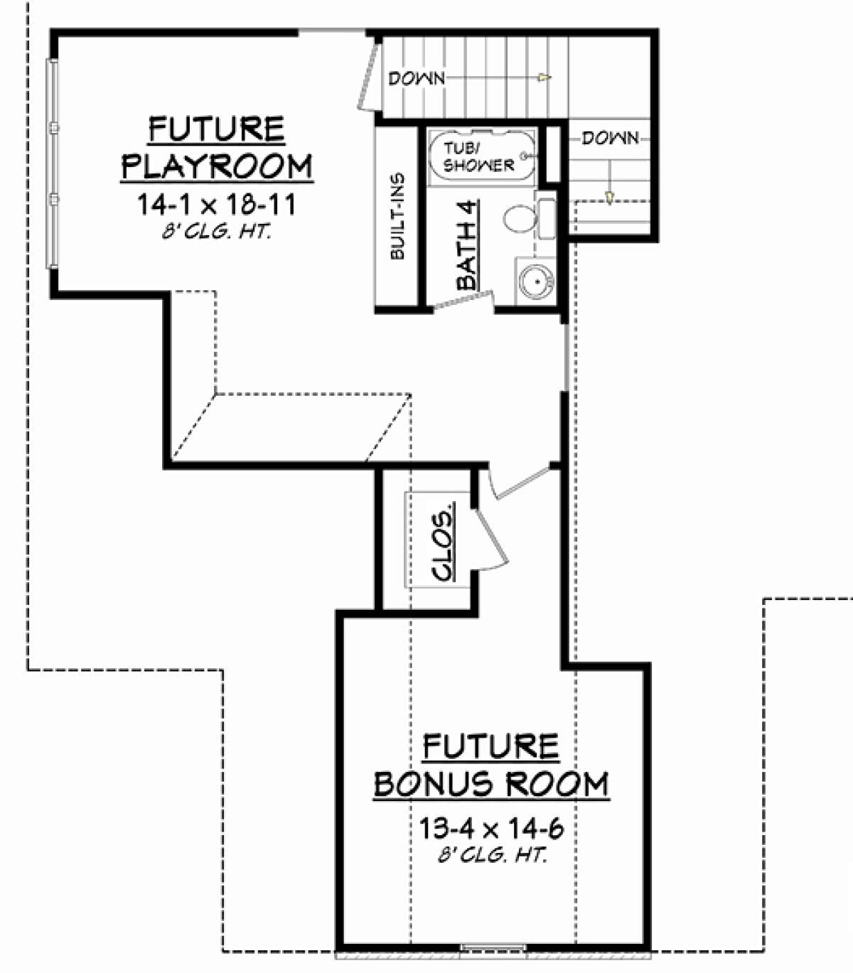 Bonus Floor Plan for House Plan #041-00128
