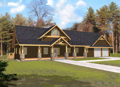 3 Bed, 2 Bath, 2736 Square Foot House Plan - #039-00377