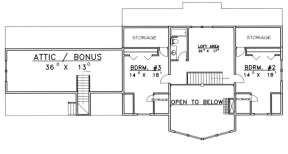Floorplan 3 for House Plan #039-00377