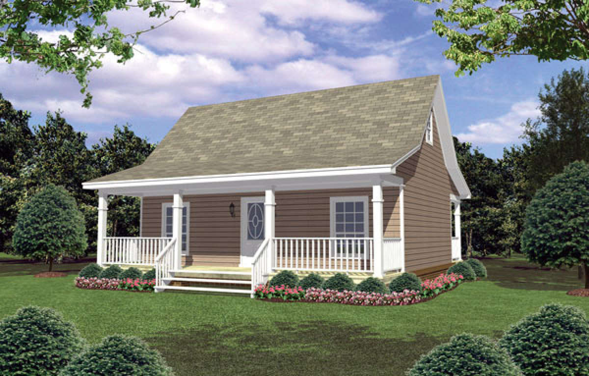 Southern Plan: 800 Square Feet, 2 Bedrooms, 1 Bathroom - 348-00252