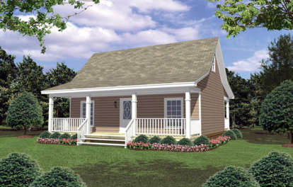 2 Bed, 1 Bath, 800 Square Foot House Plan - #348-00252