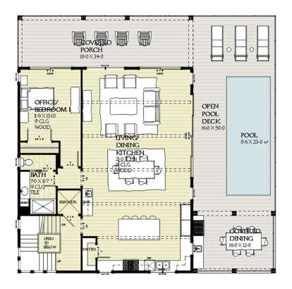 Main Floor Plan for House Plan #1637-00118