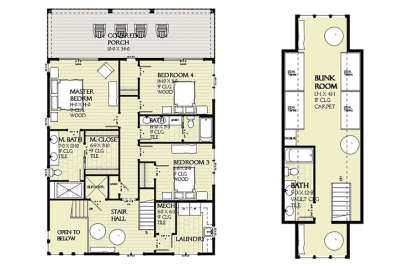 Upper Floor Plan for House Plan #1637-00118