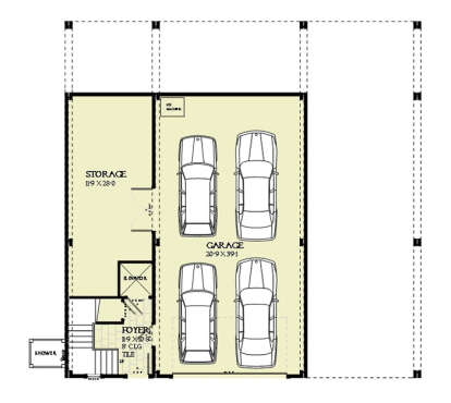 Lower Floor Plan for House Plan #1637-00118