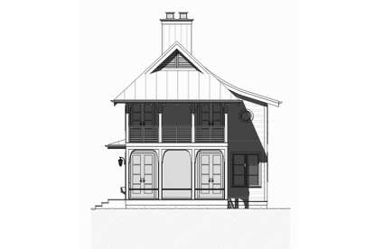 Coastal House Plan #1637-00120 Elevation Photo