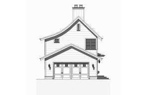 Coastal House Plan #1637-00120 Elevation Photo