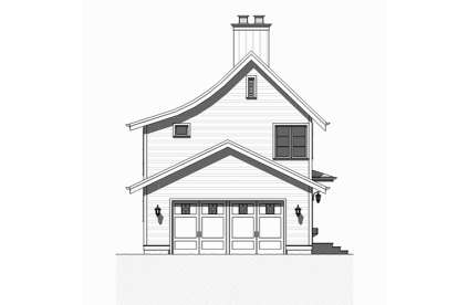 Coastal House Plan #1637-00120 Elevation Photo