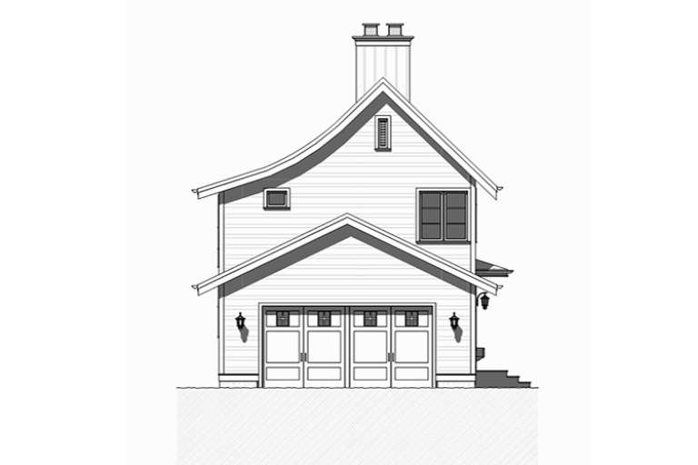 Coastal House Plan #1637-00120 Elevation Photo