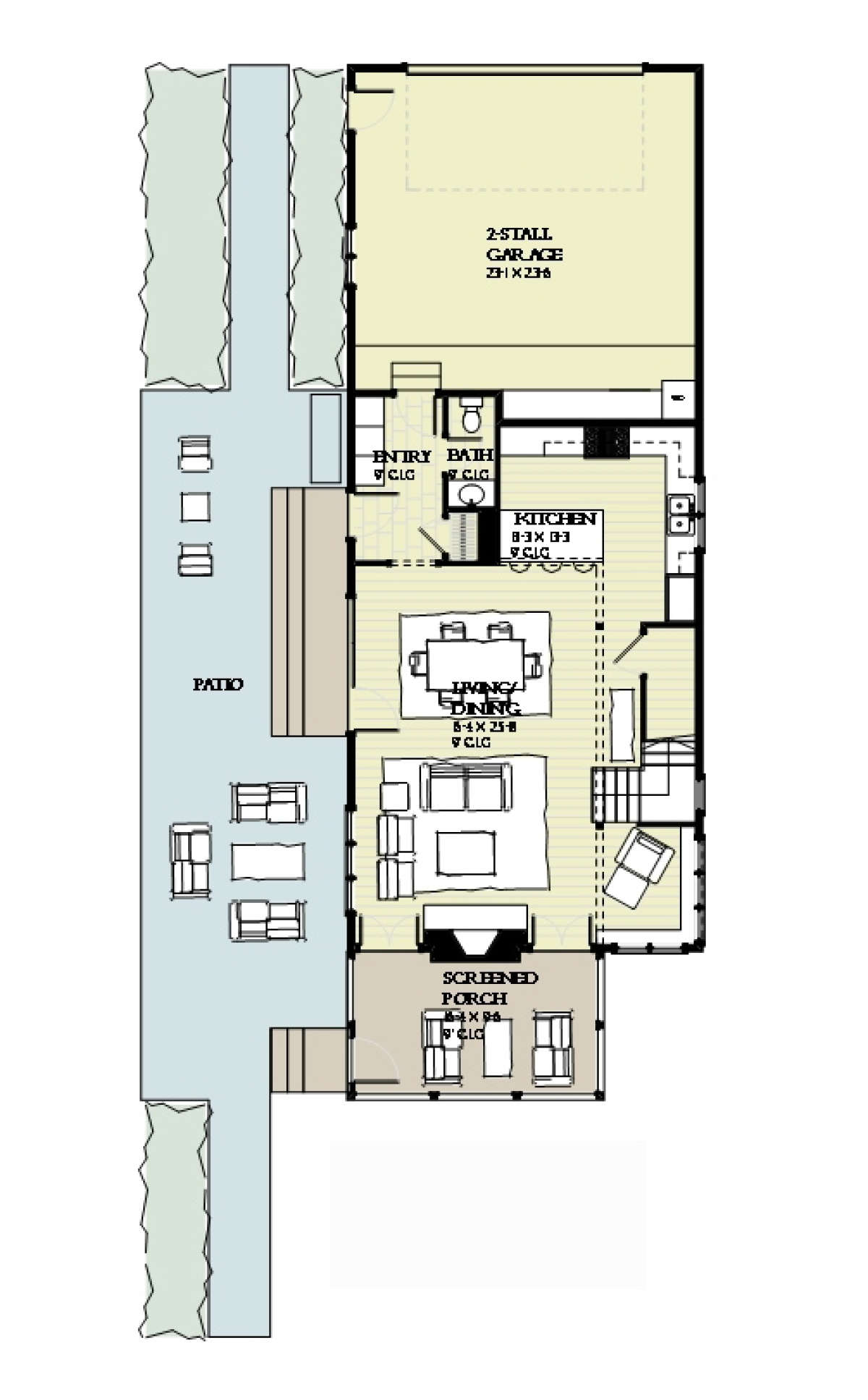 Main Floor Plan for House Plan #1637-00120